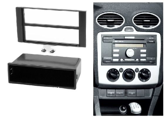 Ford Focus II, Fiesta, Fusion, Transit 06-11, Kuga 08-12 Double Din Trimplate
