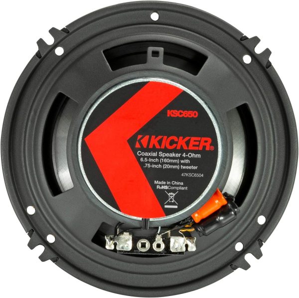 Kicker 47KSC6504 SPK6 6.5" KS Series Coaxial 100RMS Speakers