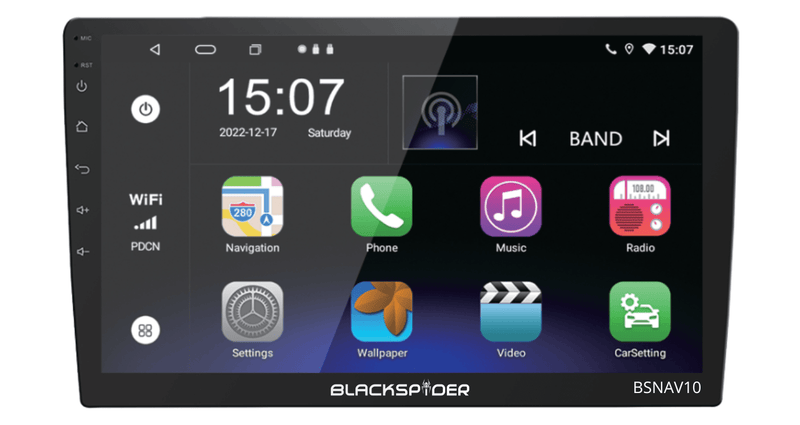 Blackspider BSNAV 10 Double Din Universal 10" Inch Android Media +CPAA