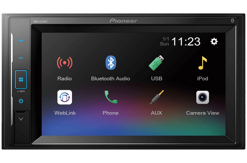 Pioneer DMH-A245BT+FREE CAMERA 6.2”  Bluetooth/USB/AUX Double Din Multimedia Player