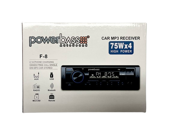 Powerbass F8 Single Din Radio