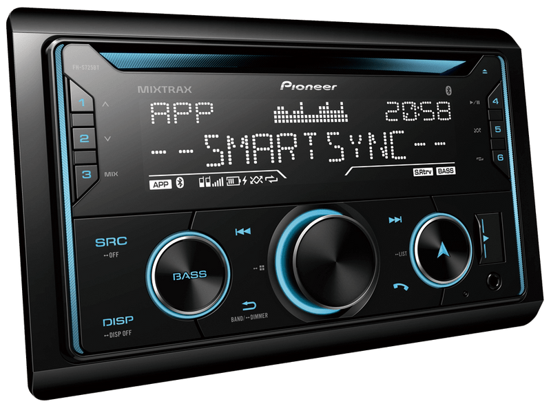 Pioneer FH-S725BT Double Din BT-USB-CD RAD Smart SYNC 3 RCA Radio