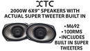 XTC Audio M692 2000W 2-Way 6X9 Coaxial Speakers