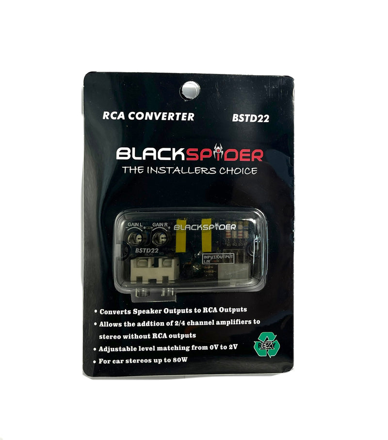 BlackSpider TD22 RCA High To Low Convertor With Remote