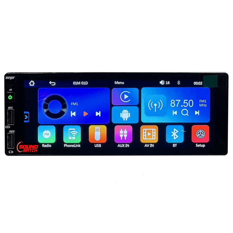 Targa TG-686CPAA 6.86" Single Din Media Carplay and Android Auto Screen