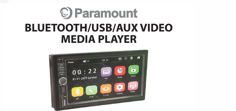 Paramount ZXN003BT Double Din with BT/USB/AUX + Camera