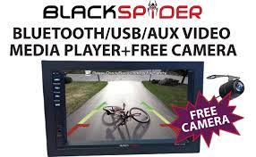 Blackspider BSDD1310SB+Camera with BT/USB/AUX Short Base Double Din Media Player