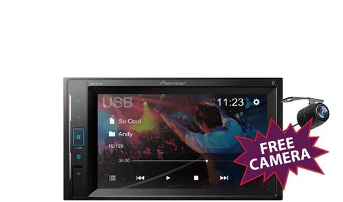 Pioneer DMH-A245BT+FREE CAMERA 6.2”  Bluetooth/USB/AUX Double Din Multimedia Player