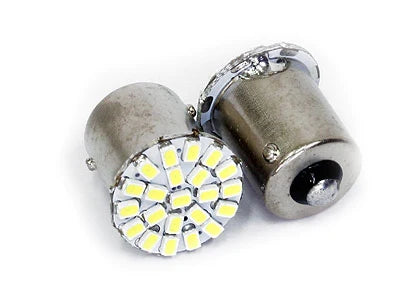 TAIL LAMP BULB 1156 Single Contact 22LED White Bulbs (pair)