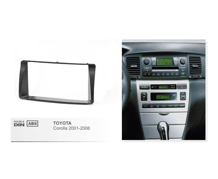 Toyota Corolla/RUNX 2001-2006 Double Din Trimplate