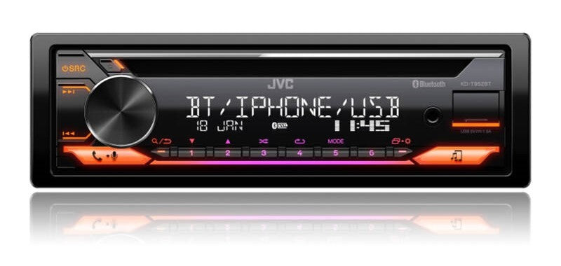 JVC KD-T952BT BT/CD/USB/AUX Single Din Radio