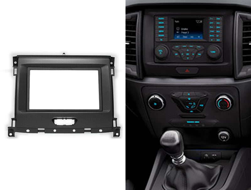 Ford Ranger 2015+ Double Din Trimplate