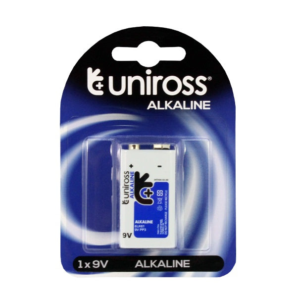 Uniross Alkaline 9V Battery (Excludes Free Shipping)