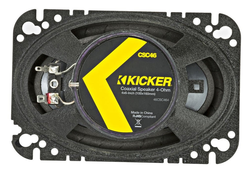Kicker CSC464 6x4" Plate Coaxial 150W Speakers