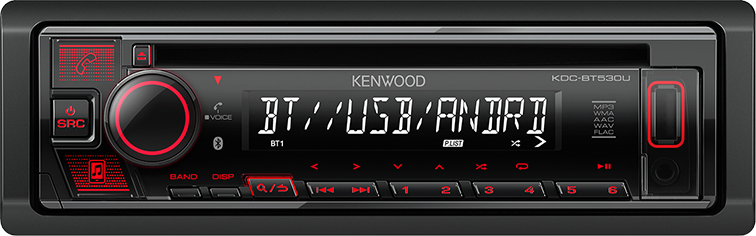 Kenwood KDC-BT530U BT/USB/CD Single Din Radio